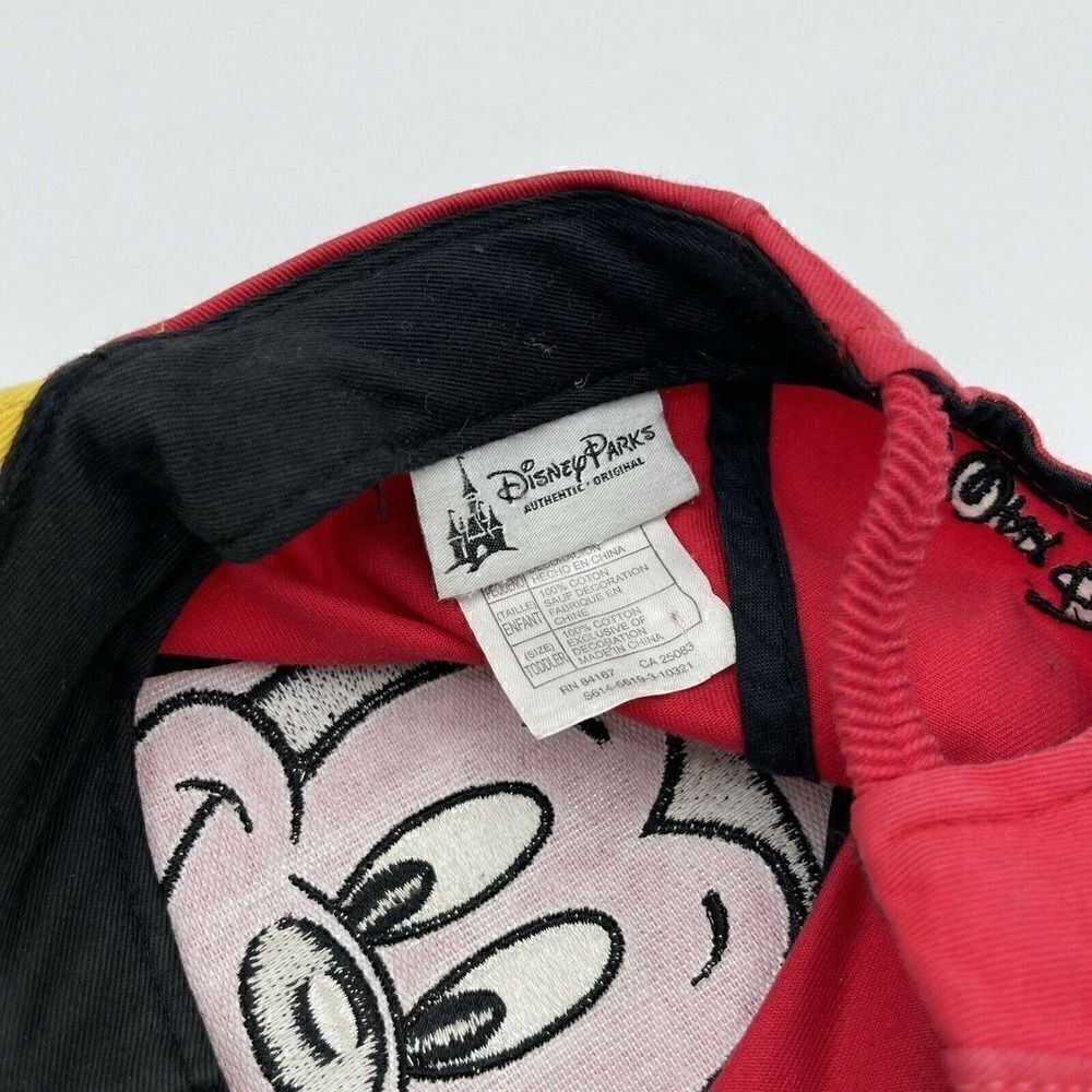 Disney Parks Mickey Mouse Red Hat With Ears Baseball Cap Toddler Embroidered - Picture 5 of 6